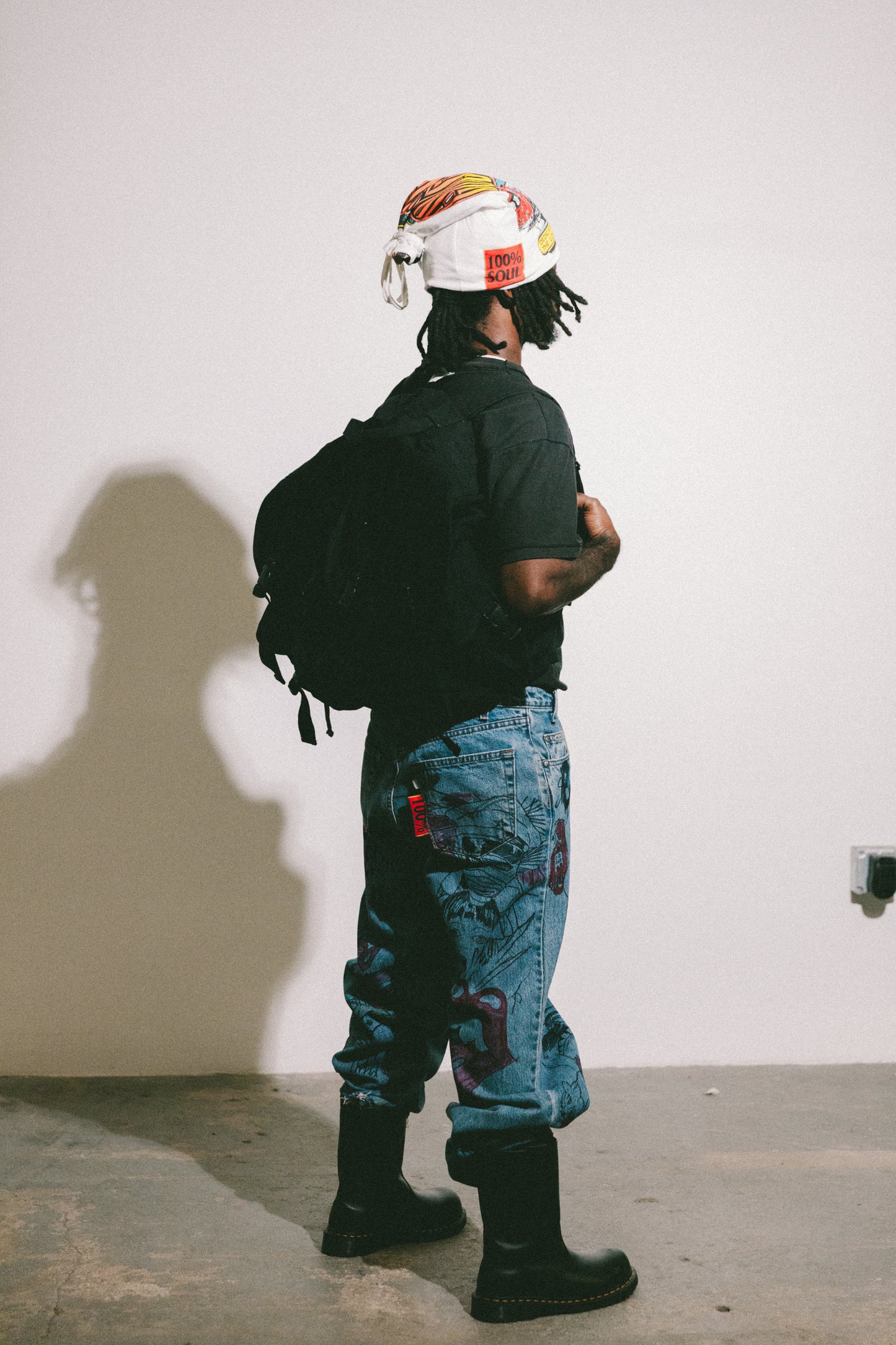 5 POCKET PRINTED DENIM