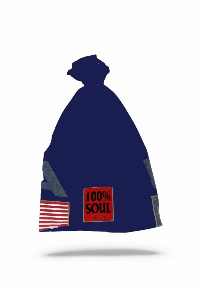 USA TIE BEANIE — NAVY