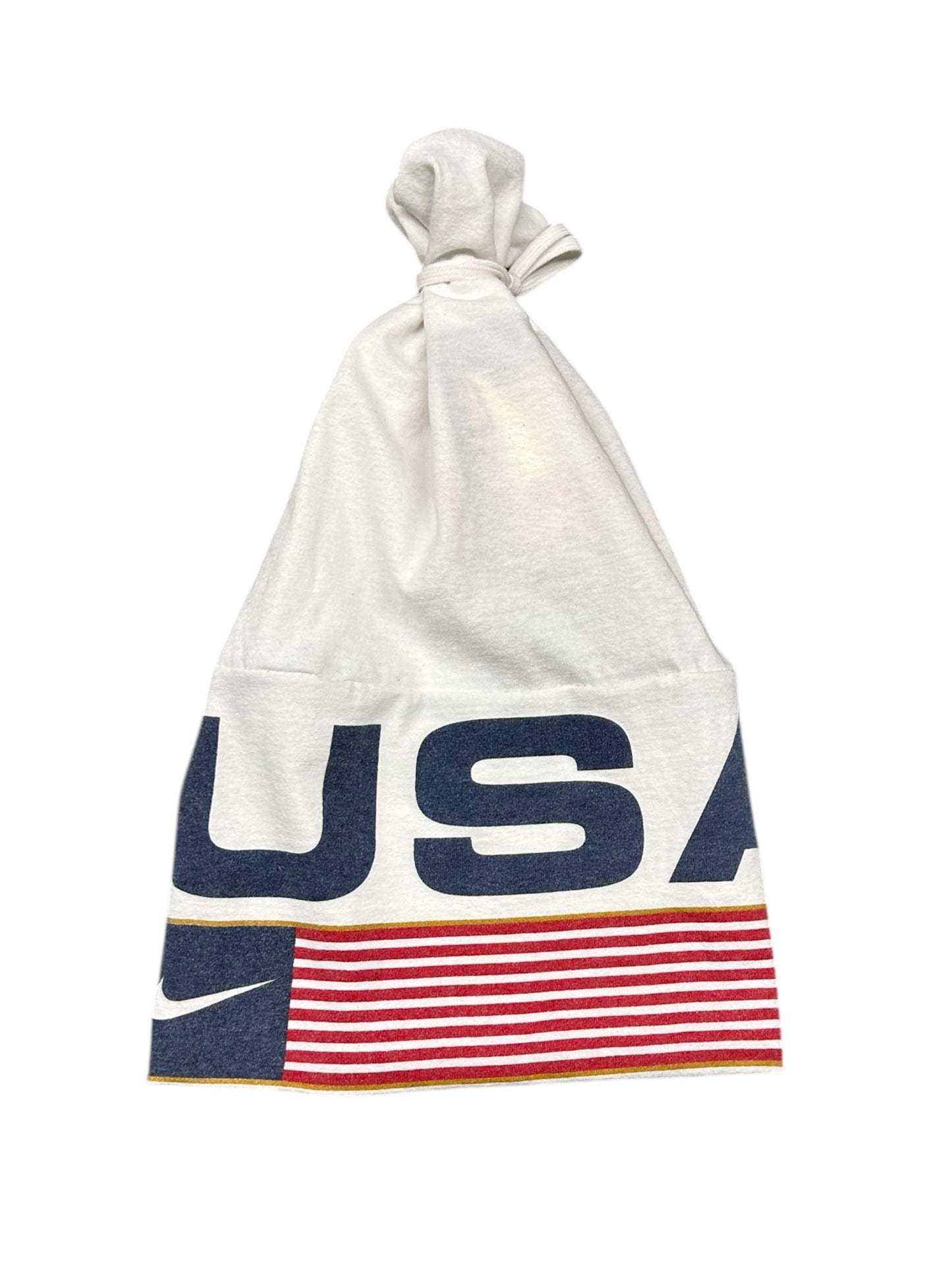 USA TIE BEANIE — WHITE