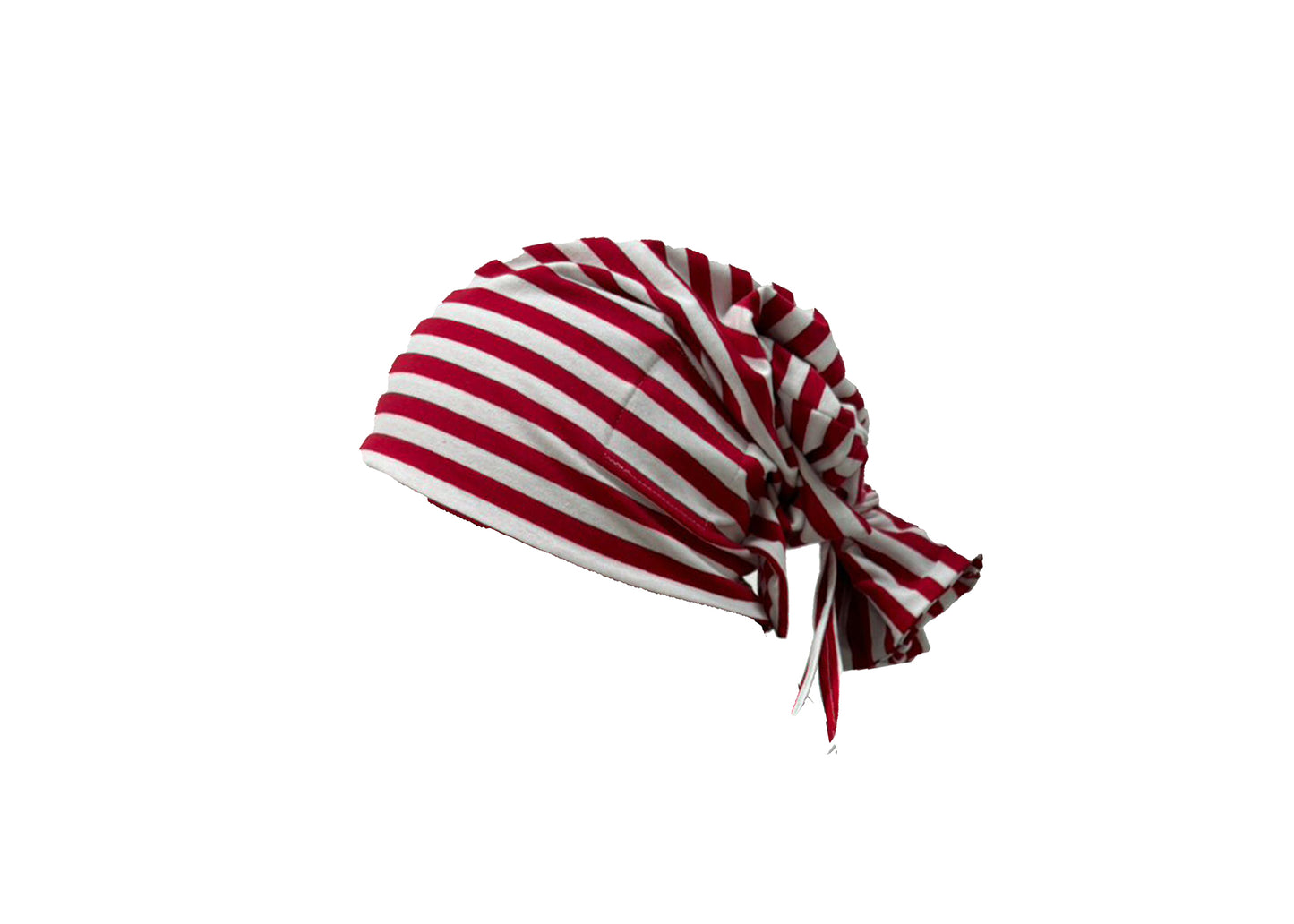 STRIPED TIE BEANIE RED/WHITE