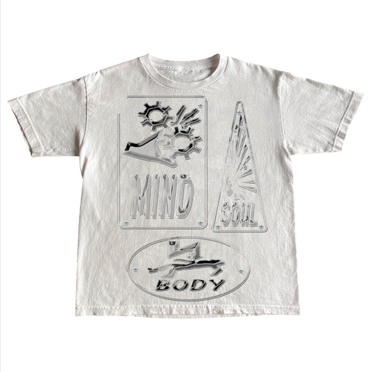 MIND BODY SOUL TEE - CHROME