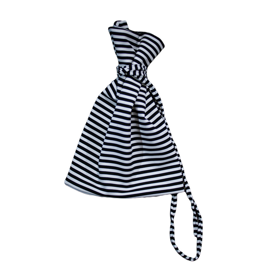 STRIPED TIE BEANIE